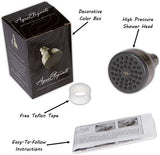 Aqua Elegante High Pressure Showerhead Brushed Nickel - Best Wall Mount, Bathroom, RV Shower Head For Low Flow Showers, 2.5 GPM - Brushed Nickel