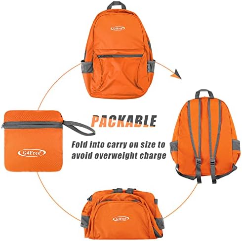 G4Free 20L Lightweight Packable Backpack Travel Hiking Daypack Foldable Backpack for Men Women