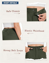 Moosehill Cargo Hiking Pants Women High Waisted Water Resistance Baggy Stretch Work Casual Travel Streetwear
