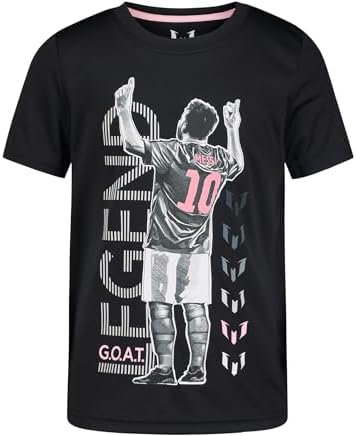 Boys' Lifestyle Short Sleeve Top, Loose-fit Shirt with Logo, Comfortable