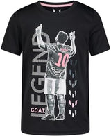 Boys' Lifestyle Short Sleeve Top, Loose-fit Shirt with Logo, Comfortable