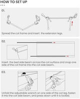 OneTigris SUPRANUBIS Camping Cot, Height Adjustable with Cot Leg Extenders, Strong Support 330lbs, Lightweight Comfortable Folding Bed for Camping, Hiking, Travel, Truck, Beach, Office Nap