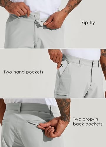 Willit Men's Golf Shorts Stretch Hiking Cargo Shorts Athletic Quick Dry Casual Work Shorts with Pockets 10"