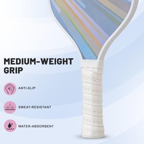 DULCE DOM Pickleball Paddles Set of 2/4 - USAPA Approved, Fiberglass Surface Pickleball Racket with 4 Indoor Outdoor Pickleball Balls and Pickleball Bag, Ideal Training Equipment Gift for Men & Women