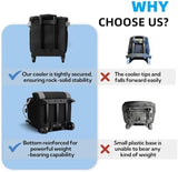 Rolling Cooler with Wheels, Heavy Duty Leakproof Soft-Sided Ice Chest, 12Hrs Ice Retention & Enhanced Stability Wheeled Coolbag, Insulated Travel Cooler for Camping,Grocery,Beach,Outdoor