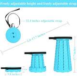 Fishboy Upgraded Collapsible Stool, 400lbs Max Weight, Lightweight But Sturdy, Portable Retractable Folding Telescoping Foldable Camping Stool for Adults Outdoor Fishing Hiking Gardening Travel BBQ