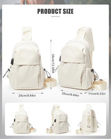 SEAFEW Tactical Backpacks Small Sling Bag Crossbody Backpack Shoulder Bag for Men Women, Multipurpose Anti-Theft Cross Body Chest Bags, One Strap Backpack for Walking Biking Travel Cycling Off White
