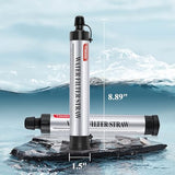 2 Pack Timain 4-Stage Filtration,High Flow Rate Water Filter Straw,Water Purifier Survival for Emergency Kits,Travel,Camping, Hiking,Fishing,Hunting (2)