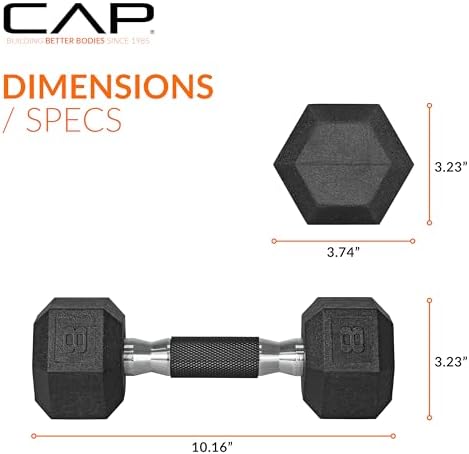 CAP Barbell Coated Dumbbell Weight | Multiple Options Pairs & Sets