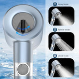 Filtered Shower Head with Handheld, High Pressure 3 Spray Mode Showerhead with 18 Stage Water Softener Filters for Hard Water - Handheld Shower Head-Remove Chlorine-BLUE