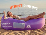 WEKAPO Inflatable Lounger Air Sofa Hammock-Portable,Water Proof& Anti-Air Leaking Design-Ideal Couch for Backyard Beach Traveling Camping Picnics & Music Festivals