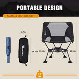 MOON LENCE Portable Camping Chair Backpacking Chair - The 4th Generation Ultralight Folding Chair - Compact, Lightweight Foldable Chairs for Hiking Mountaineering, Beach