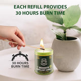 Mosquito Repellent Candles (2-Pack) - 9oz Citronella Candles Outdoor, DEET-Free Bug Control with 5 Essential Oils, 30-Hour Burn for Patio Backyard Camping Room