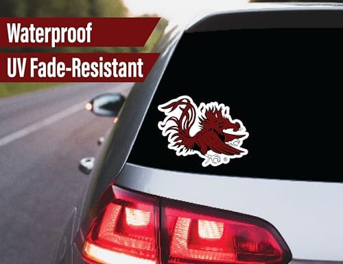 South Carolina Stickers (14 Piece) Gamecocks Gifts for Men Football Fans for Car Laptop Water Bottle + 2 Large USC Car Decals, 10 Water Bottle Size, 2 Keyboard Size