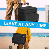 Cooler with Wheels and Handle, 50 Can Rolling Cooler, Portable Collapsible Soft Cooler Bag with Wheels,Leakproof Insulated Wheeled Cooler for Beach, Camping, Patio Travel, Outdoor, Ball Fields