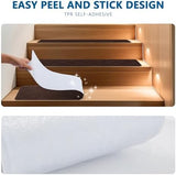 Stair Treads for Wooden Steps Indoor, 15 Pack 8" X 30" Non Slip Carpet Stair Treads with Reusable Adhesive for Kids Elders and Dogs, Surface Polyester TPR Backing Stair Rugs, Brown