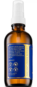 ANCIENT GREEK REMEDY Organic Face and Body Oil for Dry Skin, Hair, Hands, Cuticles and Nails Care. Olive, Lavender, Almond, Vitamin E and Grapeseed Oils. Natural Moisturizer for Women, Men 4oz