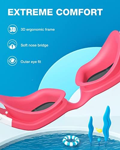 ZIONOR Kids Swim Goggles, G1 MINI UV Protection Anti-Fog Polarized Swimming Goggles for Age 6-14