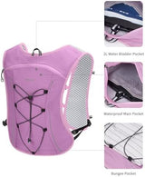 ECOHUB Running Hydration Vest Backpack, Lightweight Breathable Pack with 2L Water Bladder Bag Daypack for Hiking Trail Running Cycling Race Marathon for Women Men