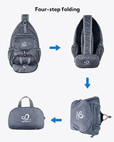 WATERFLY Packable Small Crossbody Sling Backpack Shoulder Chest Bag Daypack for Hiking Traveling