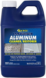STAR BRITE Ultimate Aluminum Cleaner & Restorer - Aluminum Boat Cleaner - Perfect for Pontoon Boats, Jon Boats & Canoes (NO SPRAYER) - 64 OZ (087762)