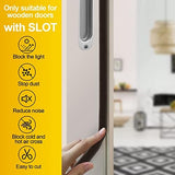 40 Feet Door Weather Stripping, Kerf Weather Stripping for Doors with Groove, Kerf Door Seal for Large Gap and Easy Installation(40, Brown)