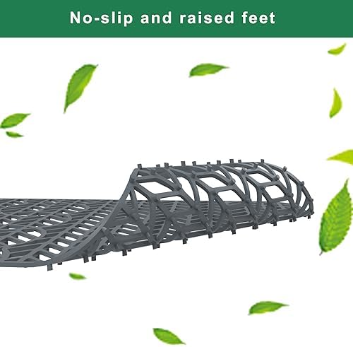 GUUKIN Sink Protectors for Kitchen Sink 19x13 & 24x12.5 & 13x11 & 26x14 & 28x14 & 29x15, Large Silicone Mats Grid for Bottom of Farmhouse Stainless Steel (24x12.5 with 3 Reserved Holes)