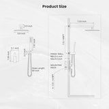 gotonovo Rainfall Bathroom Shower System Rain Shower Head and Handle Set Wall Mounted Shower Complete Combo Solid Brass Pressure Balancing Shower Mixer Valve 10 Inch Matte Black