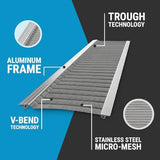 Raptor Gutter Guard – 48 FT. (Nominal) Contractor Grade Stainless Steel Micro-Mesh Gutter Guard Kit with Screws Included. Fits 5 in. Gutters and Smaller. DIY-Friendly. (5.625 in. x 47.625 in.)