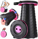 Fishboy Upgraded Collapsible Stool, 400lbs Max Weight, Lightweight But Sturdy, Portable Retractable Folding Telescoping Foldable Camping Stool for Adults Outdoor Fishing Hiking Gardening Travel BBQ