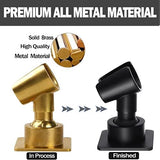 Shower Head Holder All Meta Handheld Shower Wand Bracket Adhesive Shower Wall Mount Holder Brass Shower Spray Holder Black, Drill Free Glue Installation