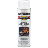 Rust-Oleum 2593838-6PK Professional Inverted Striping Spray Paint, 18 oz, White, 6 Pack