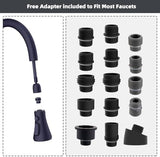 Hibbent Pull Down Spray Head, 3-Function Spray Nozzle with 15 Adapters, Kitchen Sink Faucet Head Replacement Compatible with Moen, American Standard, Delta, Kohler Faucets, Oil-Rubbed Bronze