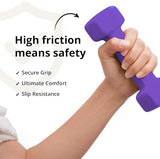 Portzon Weights Dumbbells 10 Colors Options Compatible with Set of 2 Neoprene Dumbbells Set,1-15 LB, Anti-Slip, Anti-roll, Hex Shape