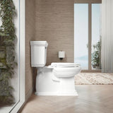 KOHLER 4636-RL-0 Cachet ReadyLatch Elongated Toilet Seat, Quiet-Close Lid, Contoured Seat, Grip-Tight Bumpers and Installation Hardware, White, 18.04"L x 14.18"W