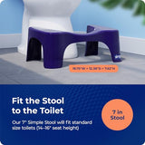 Squatty Potty Simple Bathroom Toilet Stool, Deep Purple 7", Ergonomic Stool – Posture-Enhancing Bathroom Footrest for Improved Digestion & Constipation Relief