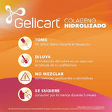 Gelicart Action Colágeno Hidrolizado 30 Sobres x 20 g. Suplemento Alimenticio en Polvo para Reconstruir. Sin Lactosa, Sin Azúcar, Sin Grasa y 100% Natural 1 Sobre al Día para Adultos Mayores a 12 Años
