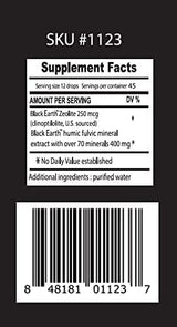 The Food Movement Black Earth Zeolite with Humic Fulvic Acids, Trace Minerals for Gut Health, Immune Support - 1oz Liquid Drops Supplement