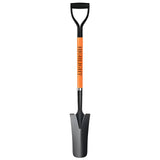 HIGHLIGHT Drain Spade Shovel 45Inch Orange Fiberglass D Grip Trench Digging