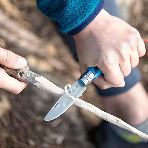 Opinel Outdoor Junior No. 07 Stainless Steel Folding Knife with Safety Rounded Tip, Integrated Whistle, Made in France