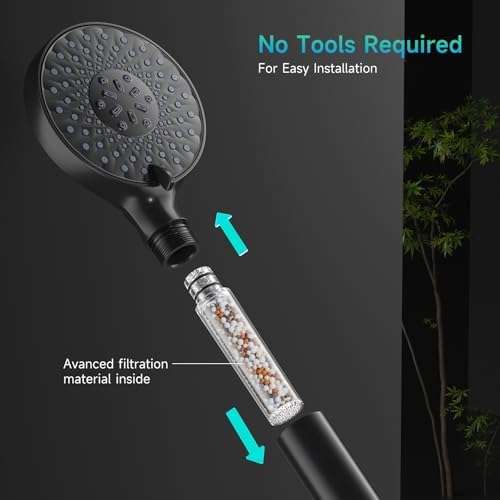 SR SUN RISE Shower Filter for Handheld Shower Head, 2 Pack Replacement Filters for Hard Water Remove Chlorine and Harmful Substances