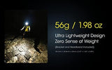 Nitecore NU25 400 USB-C Rechargeable Headlamp, Lightweight, Dual Beam, with Red Lighting for Hiking, Climbing, and Camping, with Organizer