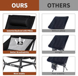 Camping Chair, Compact Backpacking Chair, Portable Folding Chair, Beach Chair with Side Pocket and headrest, Lightweight Hiking Chair 166ZZ-A