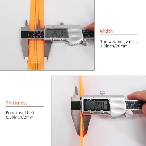 NewDoar CE UIAA Certified 1 Inch Nylon Webbing Strap/Tubular Climbing Webbing - Heavy Duty Strap for Rescue, Climbing, Harnesses, Rock Work, & Firefighting