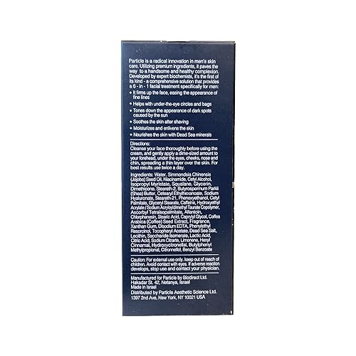 Particle 6-in-1 Face Cream for Men Anti-Aging Moisturizer, Reduces Wrinkles, Dark Spots & Eye Bags, Pack of 1 (1.7 oz.