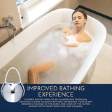 Bath Filter for Tub - Kinder Water Filter for Bathtub, Hard Water Softener to Remove Lead,Chlorine and Fluoride, Improve Skin, Hair and Nails Condition,Chrome