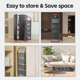 Step Ladder Foldable Folding Stool - for Home Adults Kitchen 4 Stepping Extension Tall Heavy Duty with Handrails - Closet Stepstool Stair Ladders Extendable Stepladder for Indoor House 600Lbs