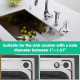 Soap Dispenser for Kitchen Sink, Built in Sink Soap Dispenser, Countertop Soap Dispenser Pump with 47" Extension Tube kit, No Need to Fill Little Bottle Again, Chrome