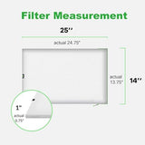 14x25x1 Air filter, Washable and Reusable Air Filter 14x25x1 for AC HVAC Furnace, MERV 8 Air Filters Machine Washable & Dryer Friendly, AC Furnace Air Filter