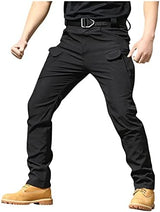 Mens Cargo Pants Water Resistant Relaxed Fit Hiking Work Pants Multi Pockets Ripstop Flex Baggy Camo Tactical Pants
